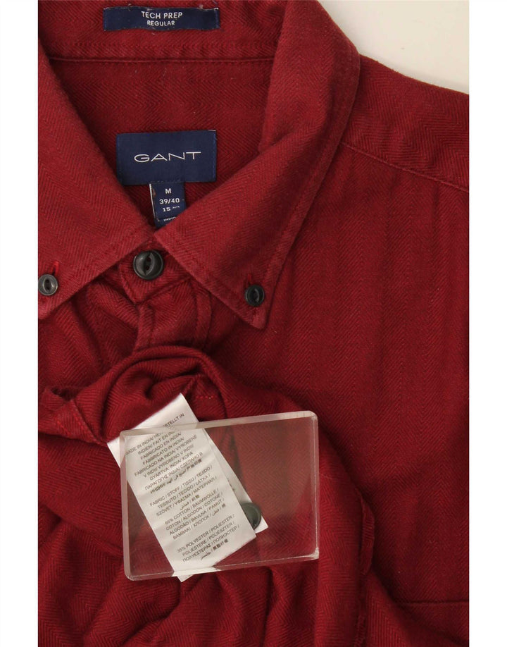 Gant Chemise Regular Homme Coton à Chevrons Bordeaux Moyen