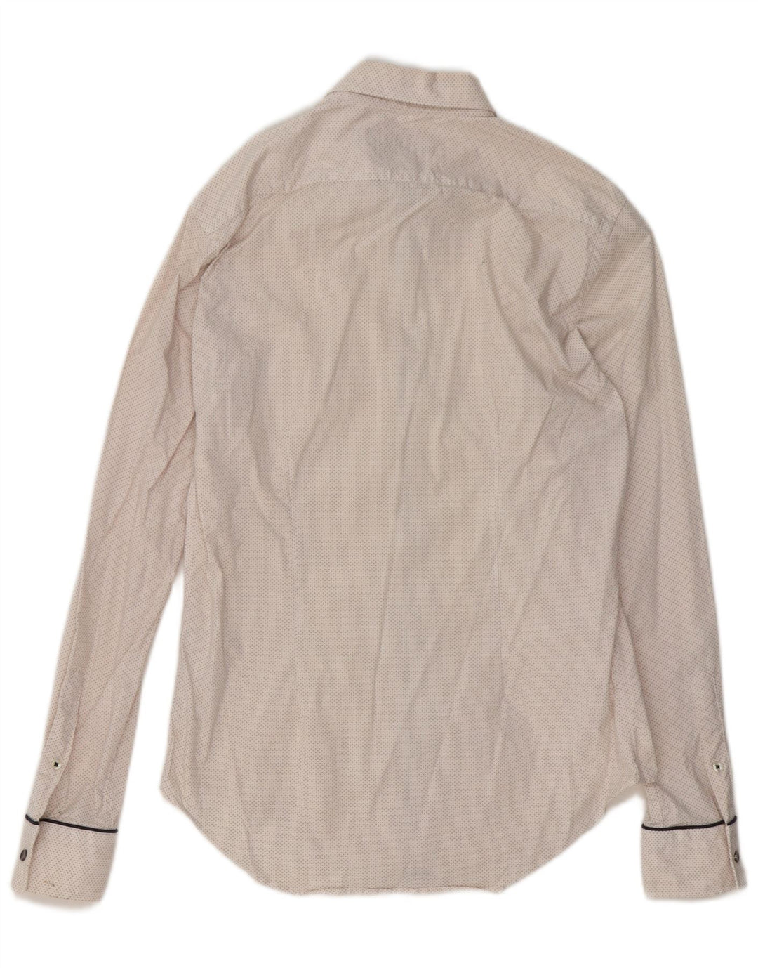 Zara Chemise Slim Fit En Coton À Pois Blanc Moyen |