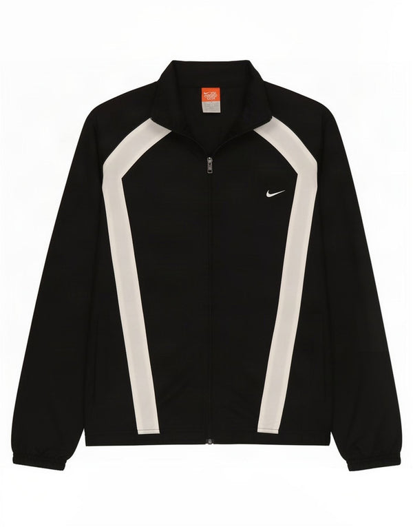 Nike Veste de survêtement pour homme UK 38/40 Medium Noir Colorblock Nylon