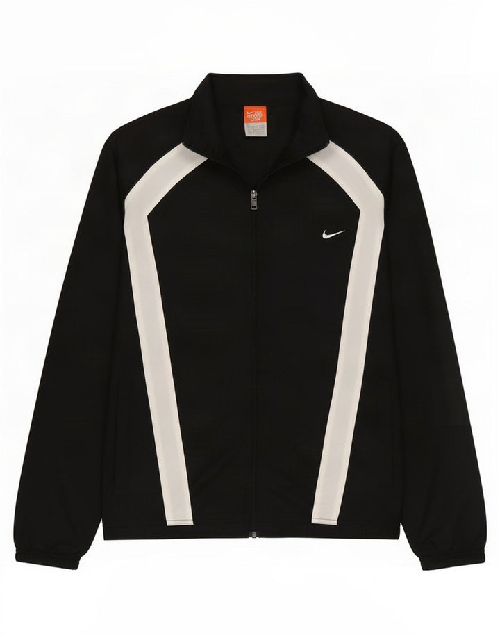 Nike Veste de survêtement pour homme UK 38/40 Medium Noir Colorblock Nylon
