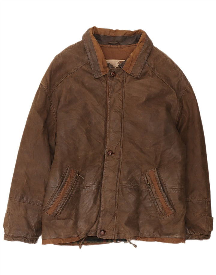 CONBIPEL Veste en cuir pour homme UK 40 Grand cuir marron