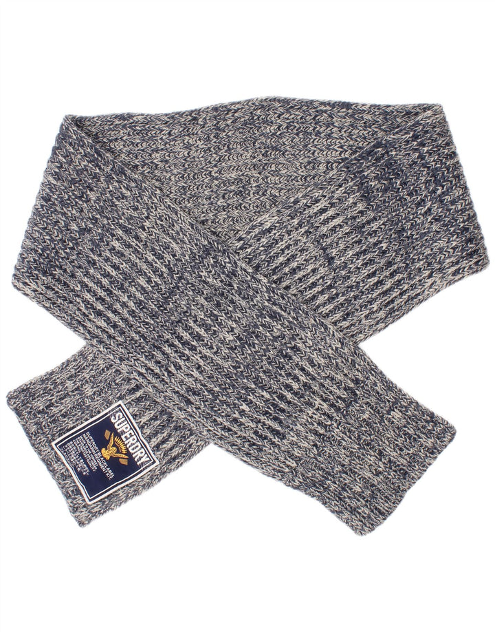 Superdry Écharpe rectangulaire en tricot taille unique bleu moucheté