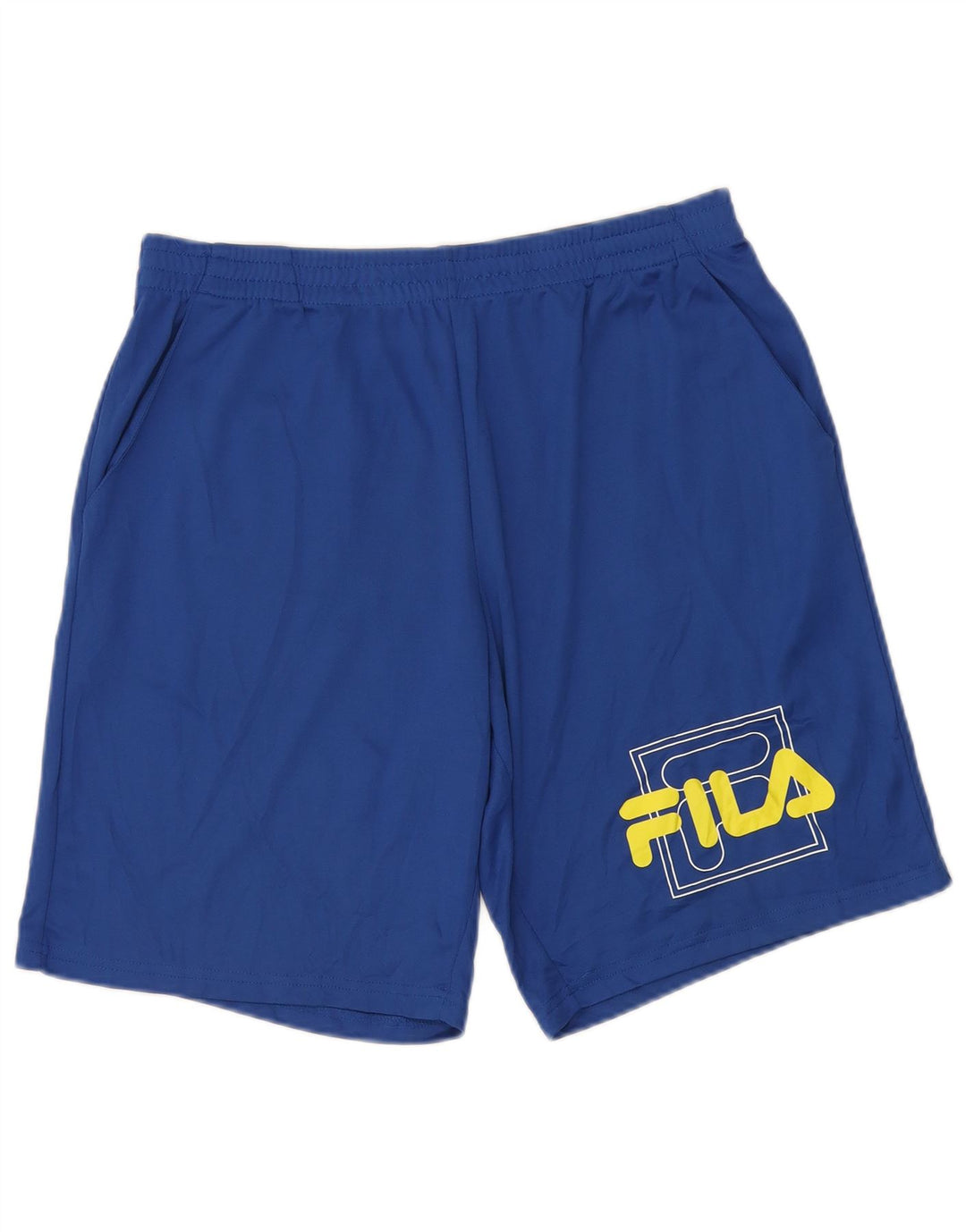 FILA Short de sport graphique homme grand bleu polyester
