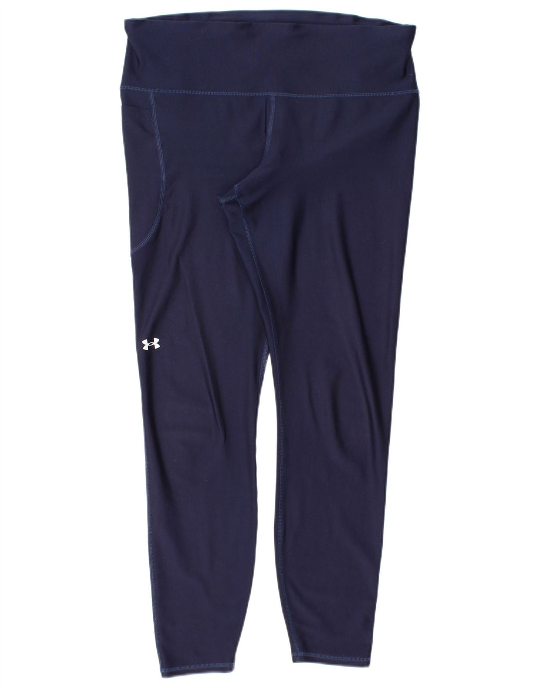 Under Armour Leggings Femme UK 14 Large Bleu Marine