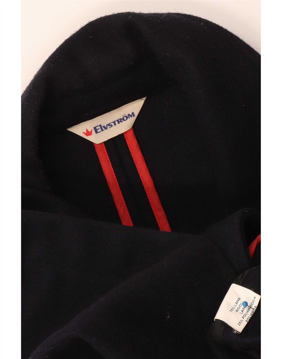 Elvstrom Caban Homme UK 42 XL Laine Bleu Marine