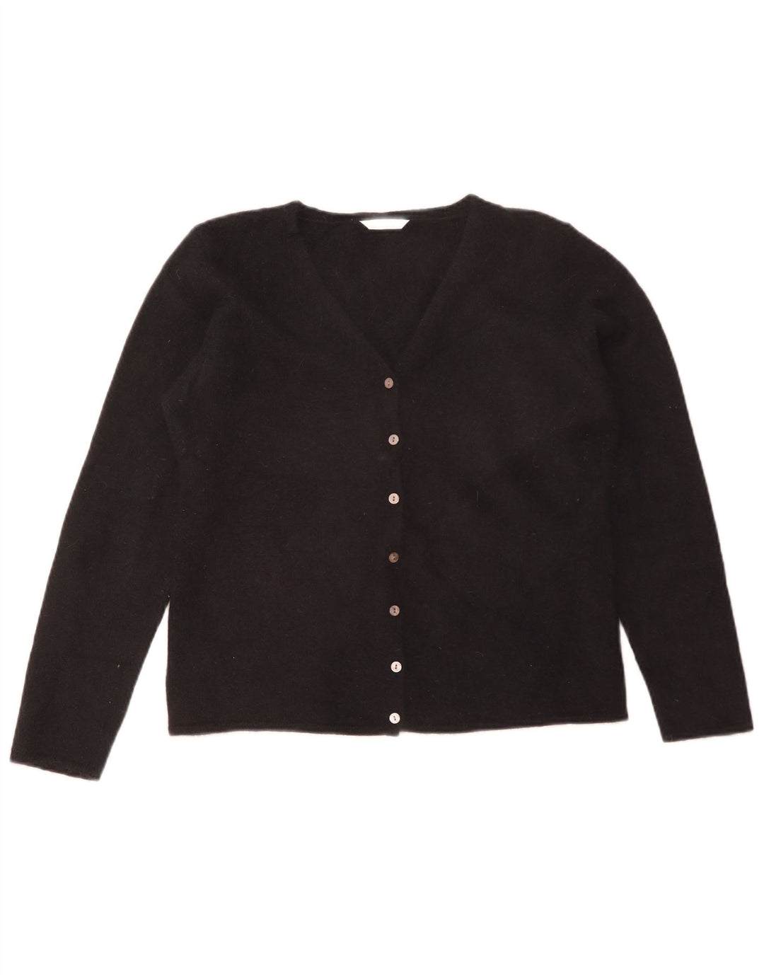 Marks & Spencer Pull Cardigan pour Femme UK 16 Grand Angora Noir
