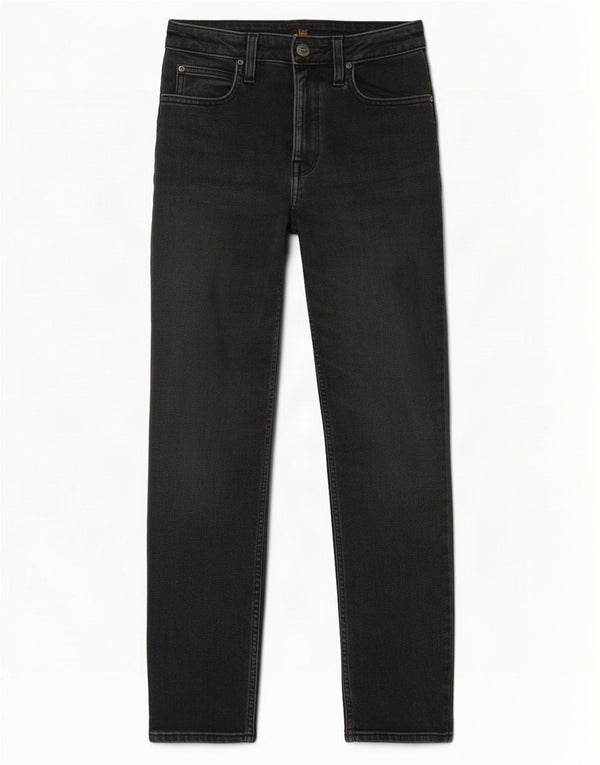 Lee Jean Droit Carol Femme W27 L27 Gris Coton