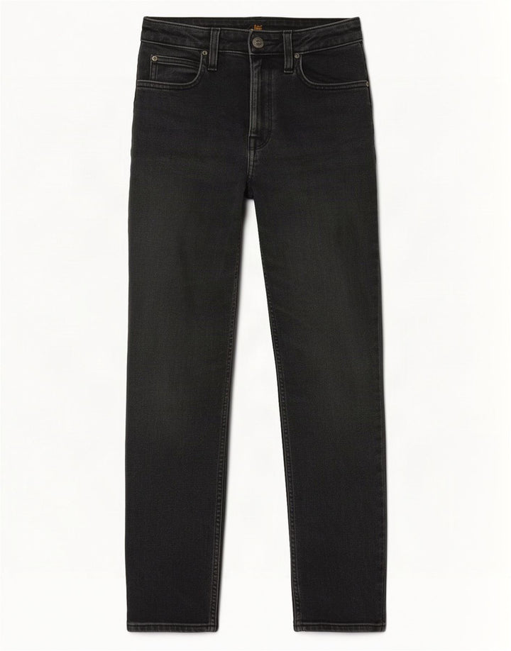 Lee Jean Droit Carol Femme W27 L27 Gris Coton