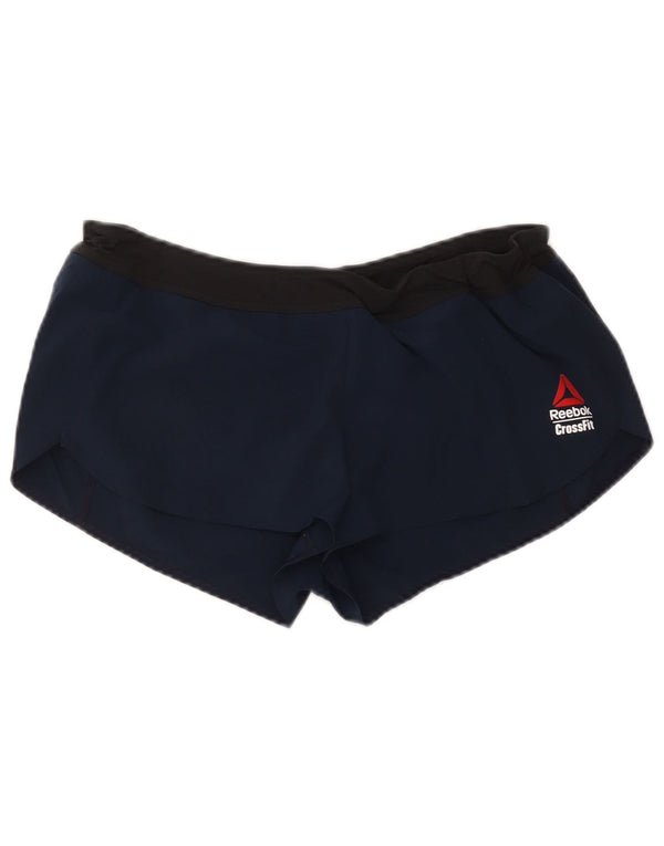 Reebok Short de sport Cross Fit pour femme UK 12/14 Bleu moyen Colourblock