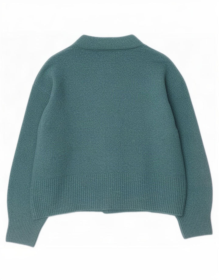 Marks & Spencer Cardigan pour femme en coton bleu moyen UK 14