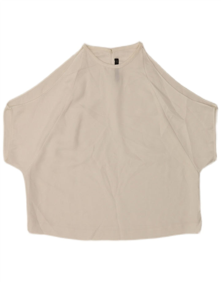 Zara Chemisier à épaules dénudées pour femme UK 14 Blanc moyen