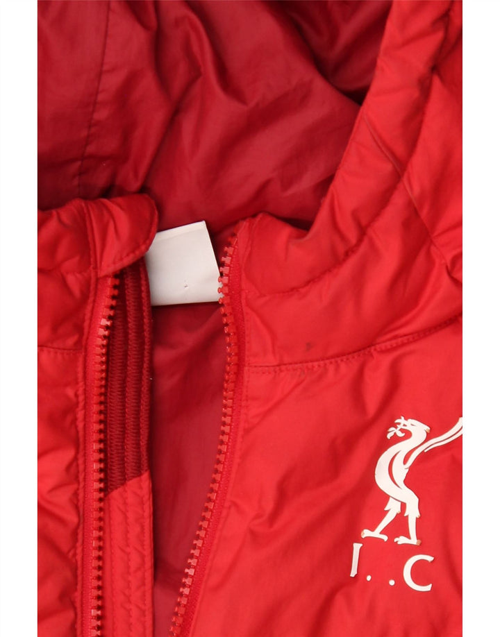 Nike Veste matelassée à capuche pour garçon 12-13 ans Large Rouge Colorblock Polyester