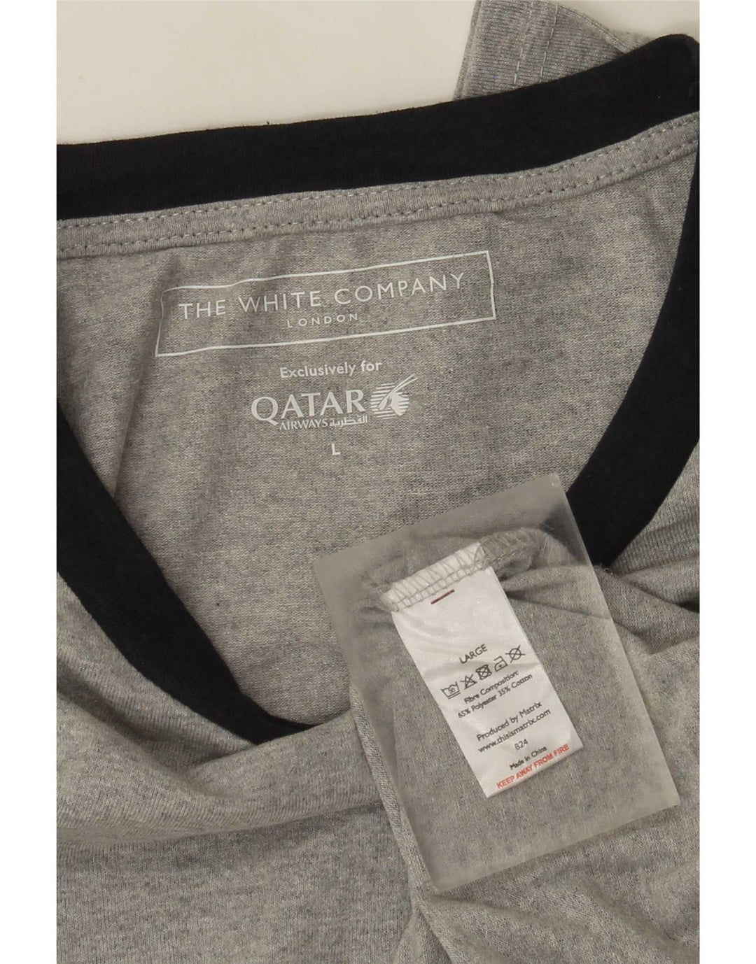 The White Company Haut à manches longues pour hommes en polyester color block gris grand