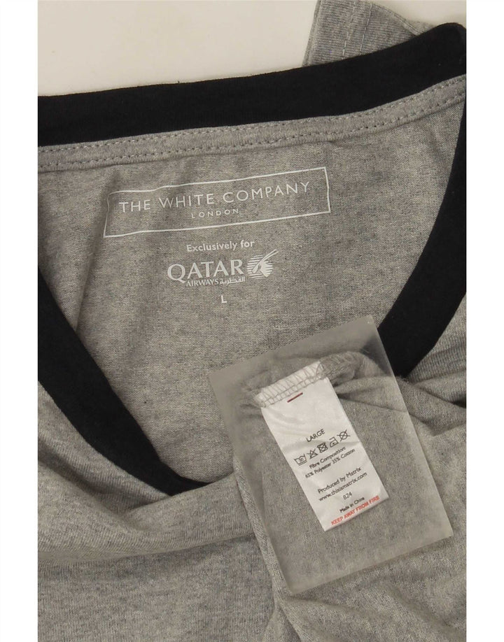 The White Company Haut à manches longues pour hommes en polyester color block gris grand