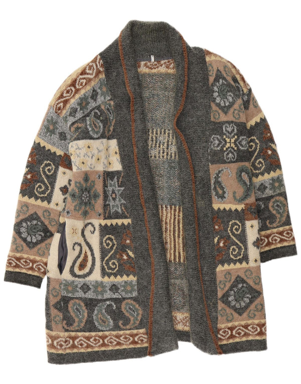 vintage Womens Longline Cardigan Sweater UK 18 XL Multicolore Paisley