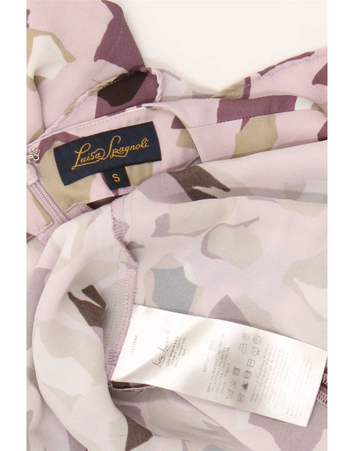 Luisa Spagnoli Chemisier à motif abstrait pour femme UK 10 Petit Violet