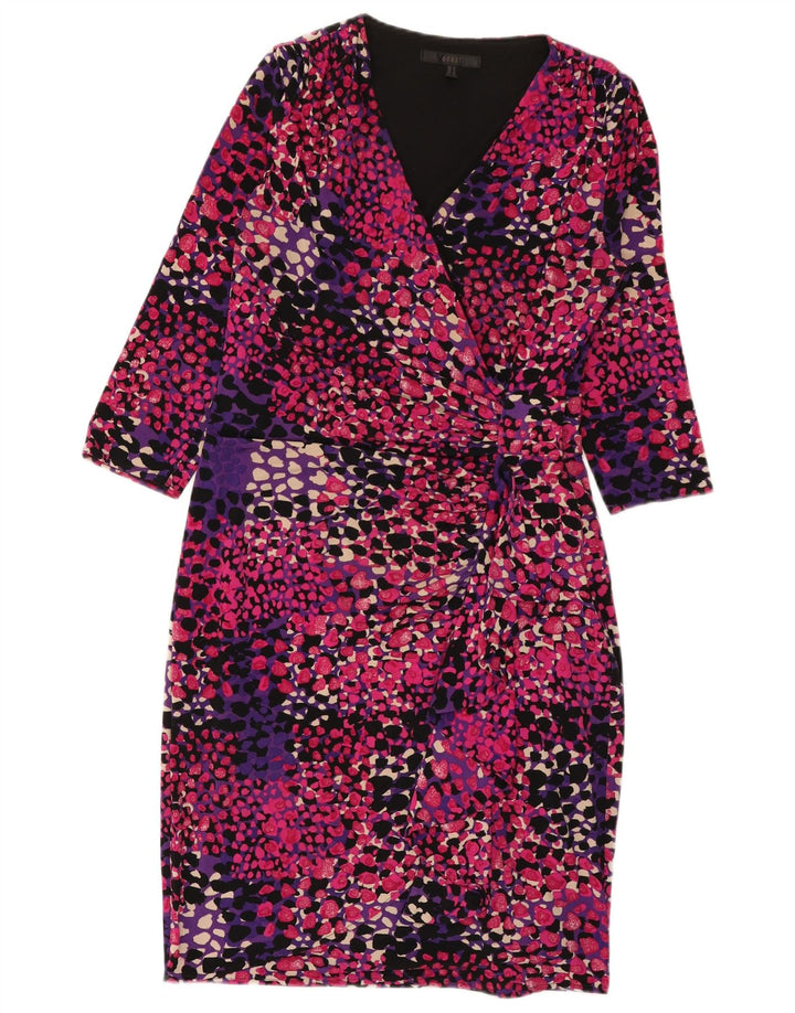 Coast Robe fourreau à manches 3/4 pour femme UK 12 Medium Multicolore à pois