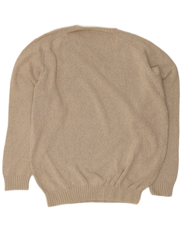 Kappa Pull col V pour homme 3XL Beige moucheté