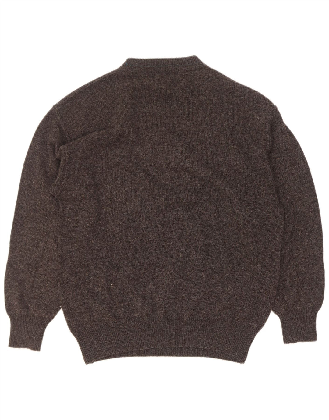 vintage Mens Turtle Neck Jumper Pull IT 48 Gris Moyen Colourblock