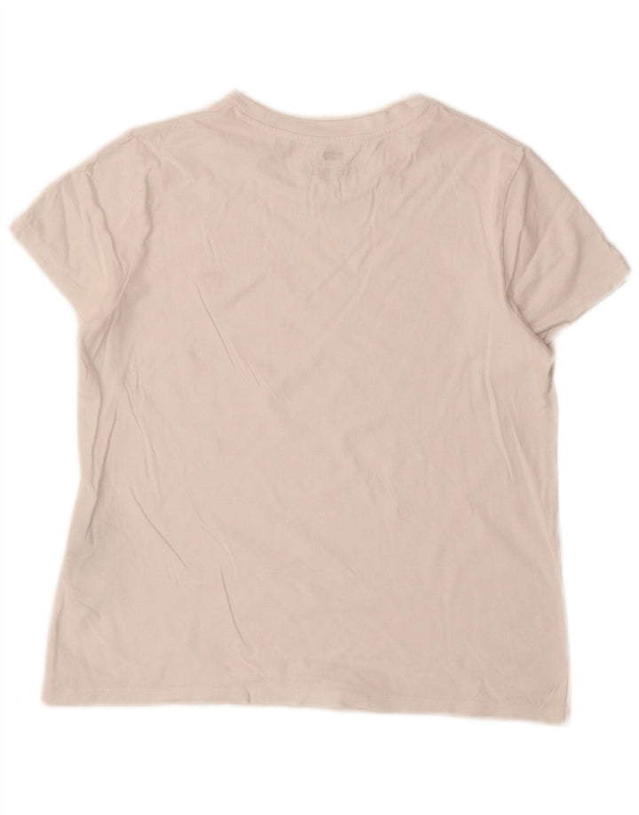 Levi's T-Shirt Femme UK 10 Petit Blanc Coton