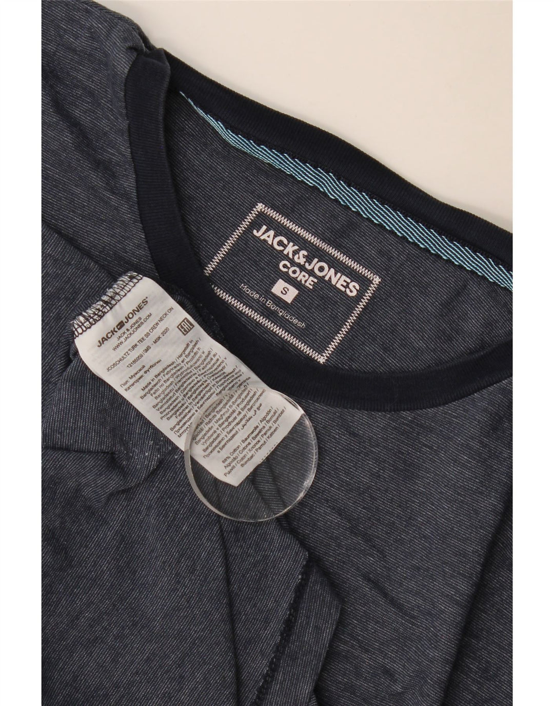 Jack & Jones T-Shirt Homme Haut Petit Bleu Marine Coton