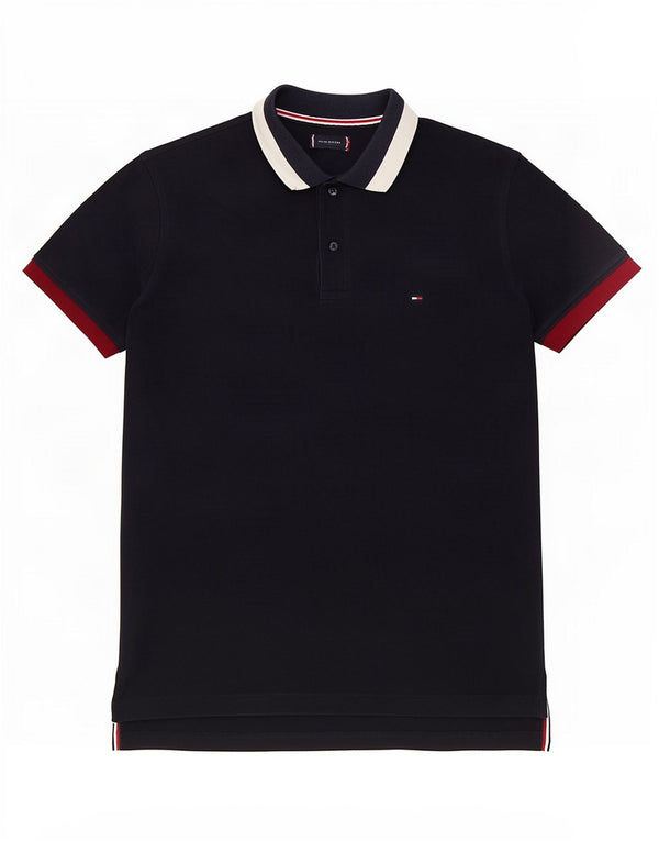 Tommy Hilfiger Polo Slim Fit Homme Bleu Marine Colorblock