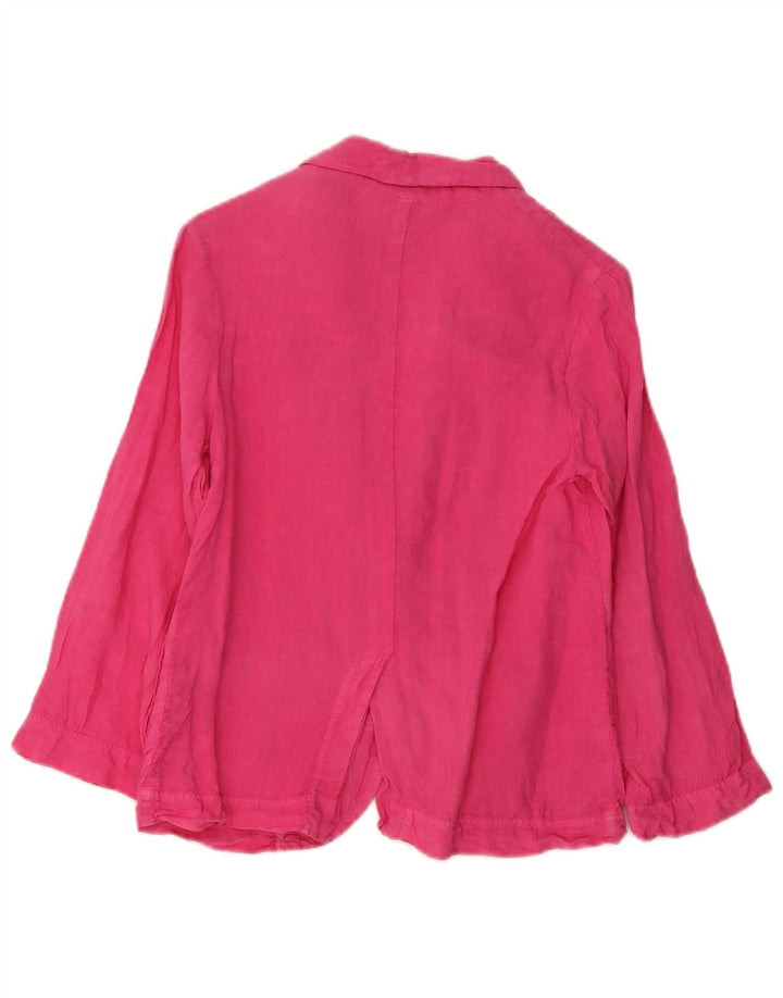 Zara Veste Blazer 2 Boutons Fille 9-10 Ans Lin Rose