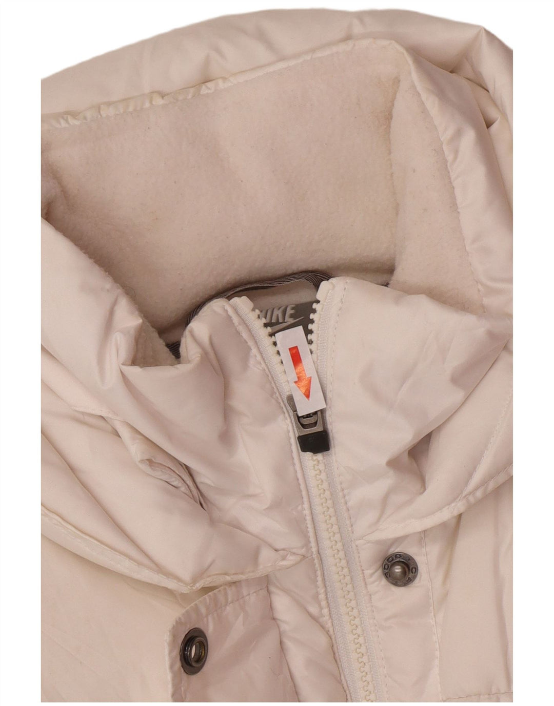 Nike Gilet rembourré à capuche pour femme UK 12/14 Polyester blanc moyen
