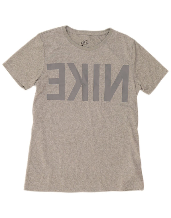 Nike Hommes Dri Fit Graphic T-Shirt Haut Petit Gris Polyester