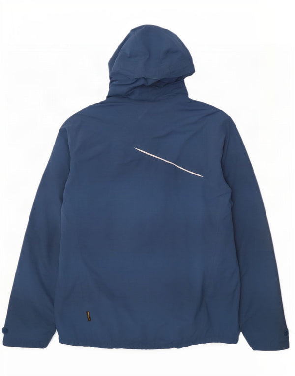 Jack Wolfskin Veste coupe-vent à capuche pour homme UK 40/42 Large Bleu marine
