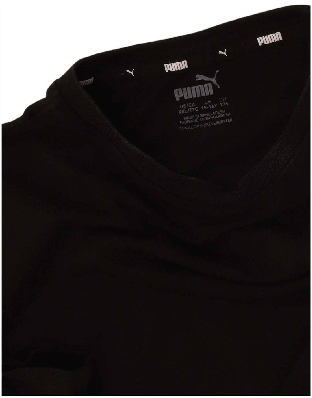 Puma T-Shirt Garçon 15-16 ans Noir