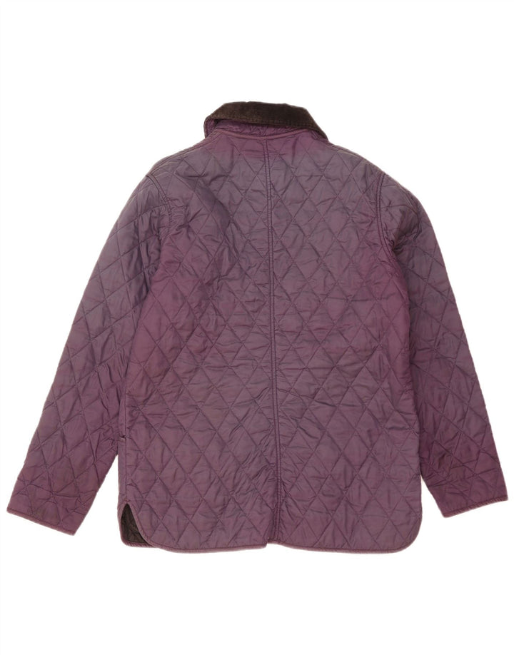 Barbour Veste matelassée pour femme UK 12 Polyester violet moyen