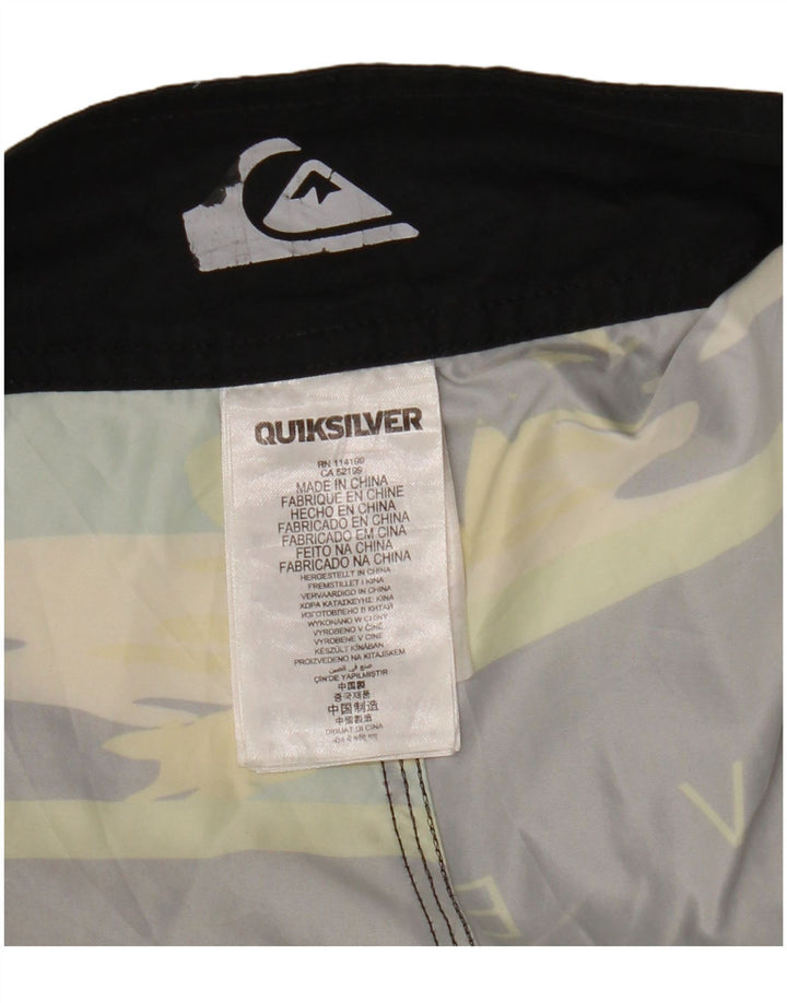 Quiksilver Short de Bain Graphique Homme Large Noir Rayé Polyester