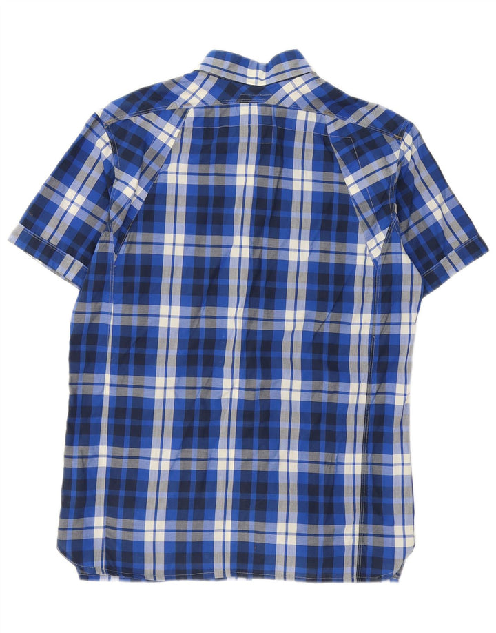G-STAR Mens Short Sleeve Shirt Medium Blue Check Cotton Vintage G-Star and Second-Hand G-Star from Messina Hembry 