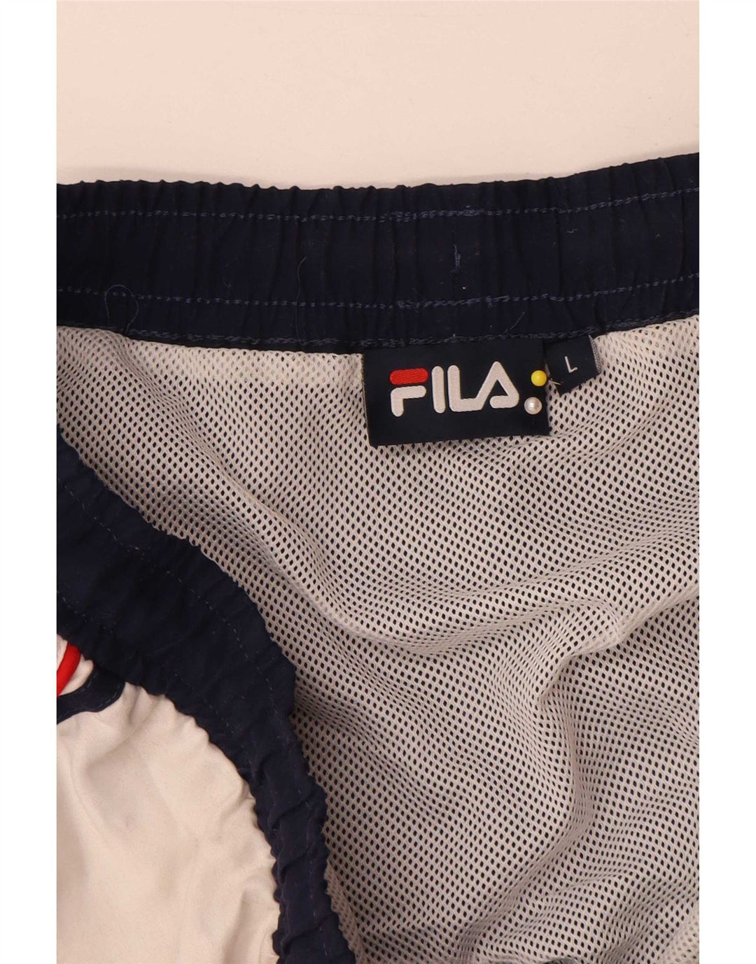 Fila Short de Bain Homme Large Bleu Marine Colorblock Polyester