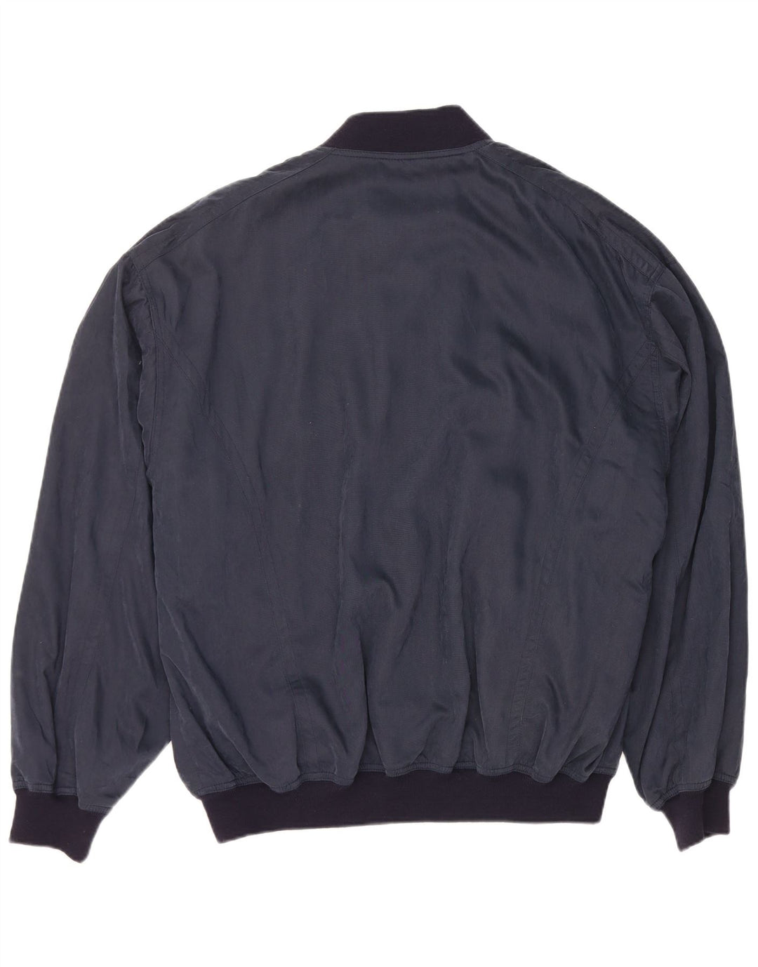 NAVIGARE Veste Bomber Homme UK 40 Large Bleu Marine Viscose