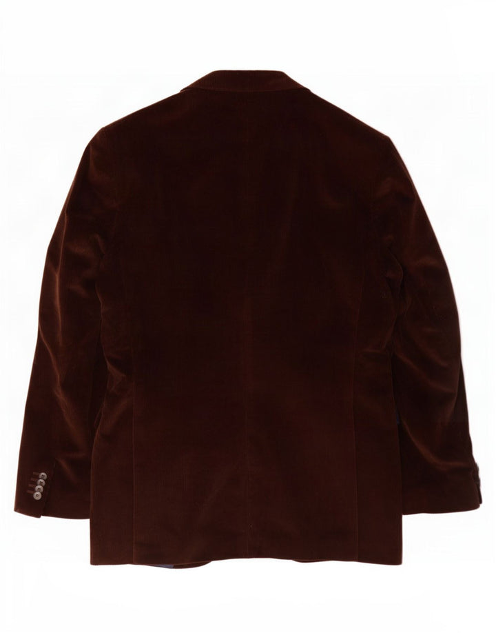 Gant Veste Blazer en Velours Côtelé à 2 Boutons pour Homme EU 50 Grand Coton Marron