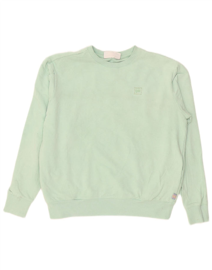 Fila Sweat-shirt pour femme en coton turquoise moyen UK 14