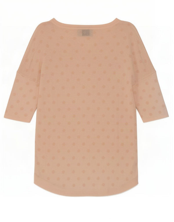 Phase Eight Haut Femme Manches 3/4 UK 14 Rose Moyen à Pois Viscose