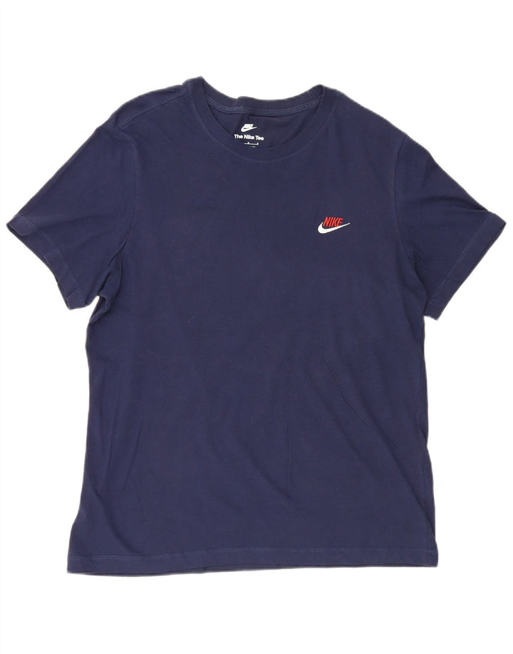 Nike T-shirt pour homme en coton bleu marine Taille L