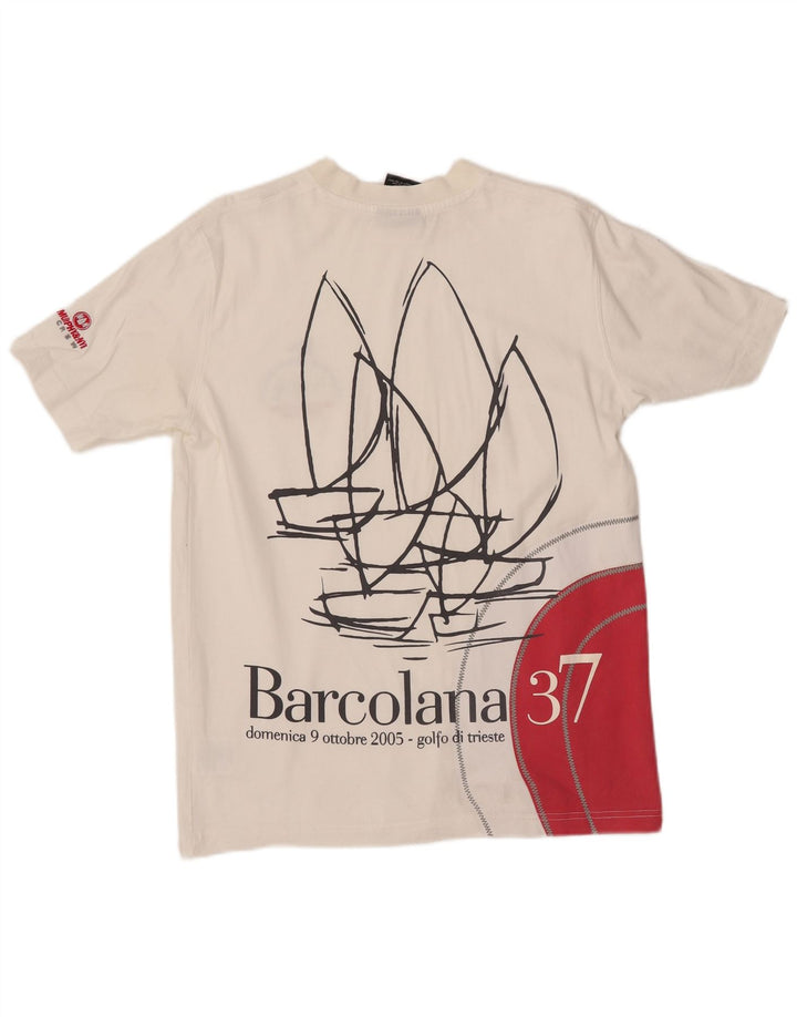 MURPHY & NYE T-Shirt Barcolana Graphic Homme Blanc Moyen Colorblock