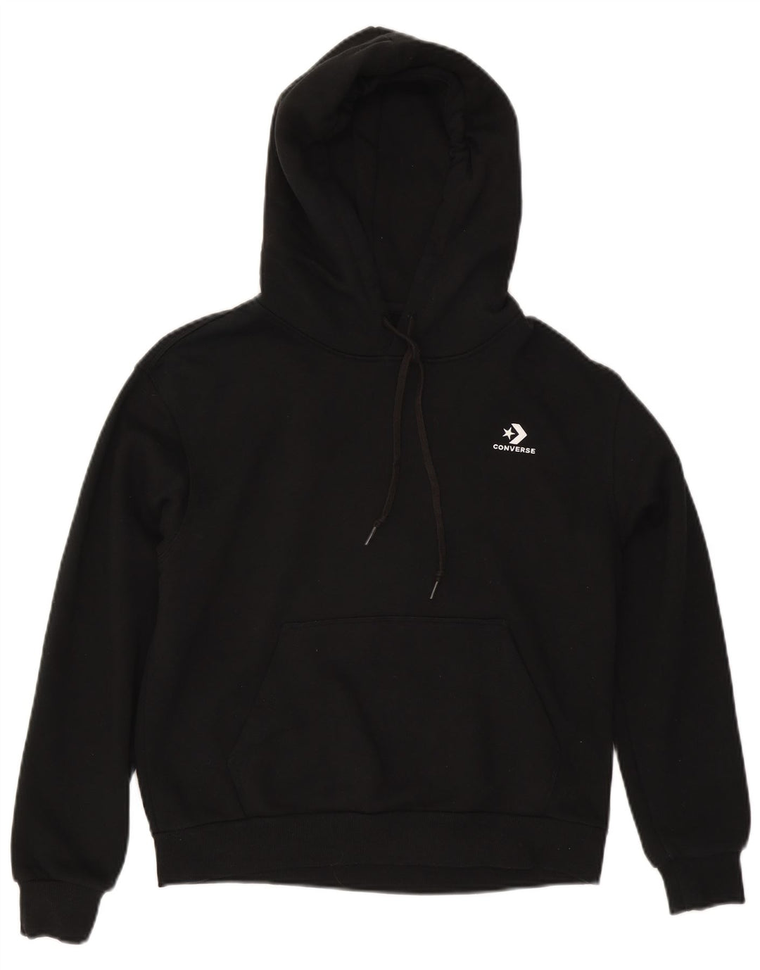 CONVERSE Pull à capuche pour femme UK 44 en coton noir moyen