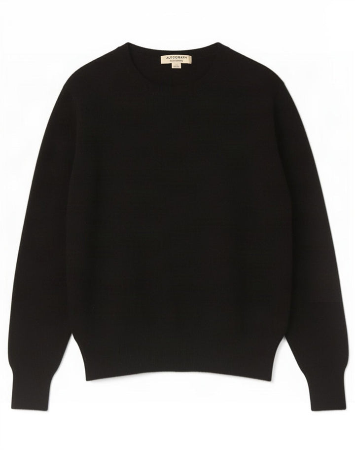 Marks & Spencer Pull à col rond pour femme UK 12 Noir moyen