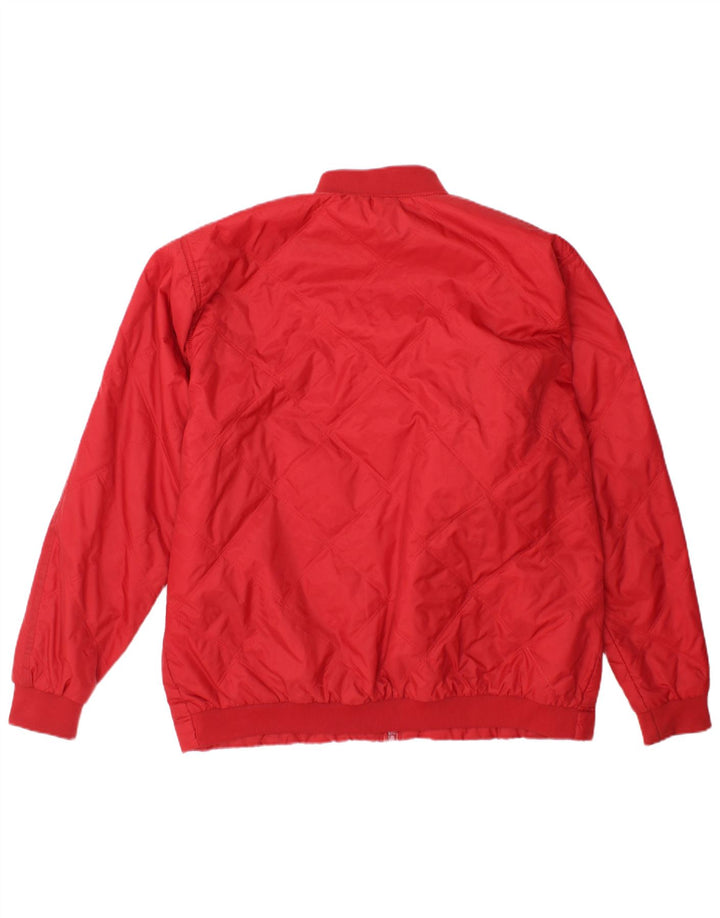 vintage Mens Bomber Jacket UK 40 Grand Nylon Rouge