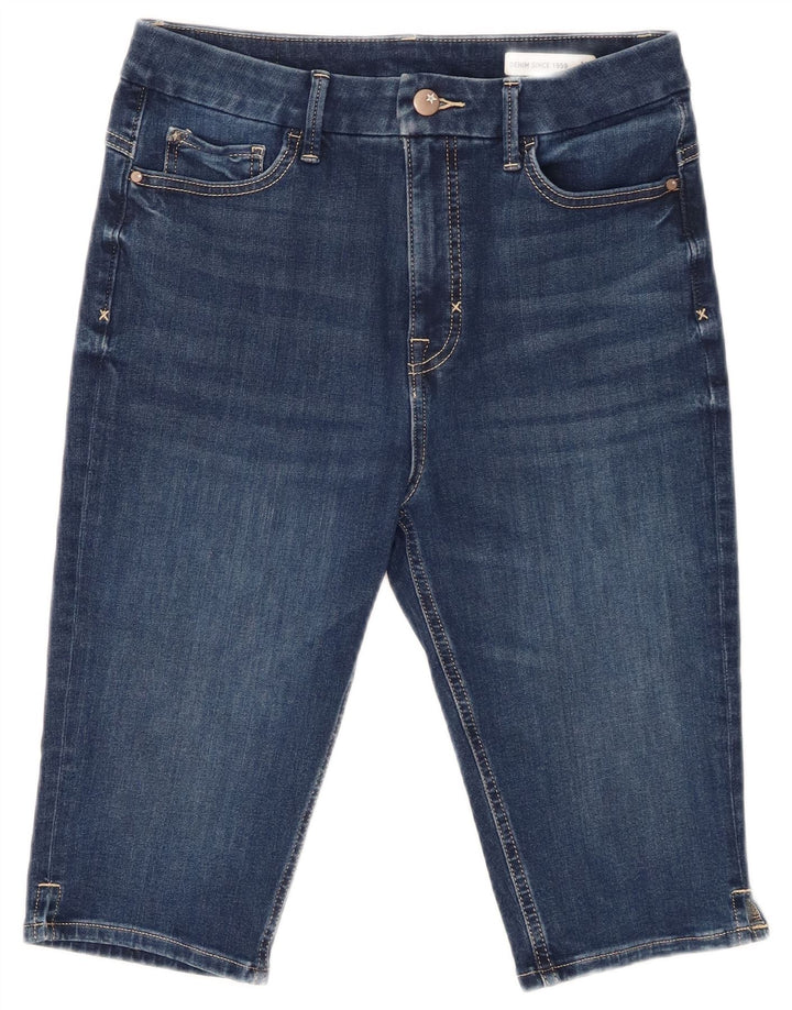Marks & Spencer Short en jean pour femme UK 12 Medium W32 Bleu Coton
