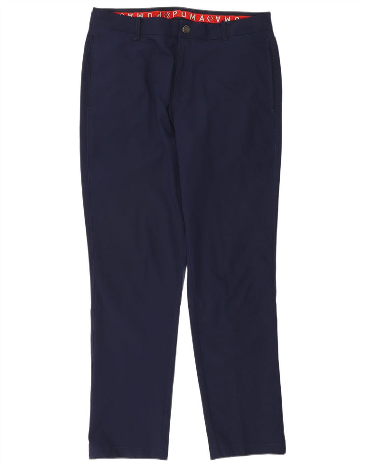 Puma Pantalon Chino Slim Homme W34 L32 Bleu Marine Polyester