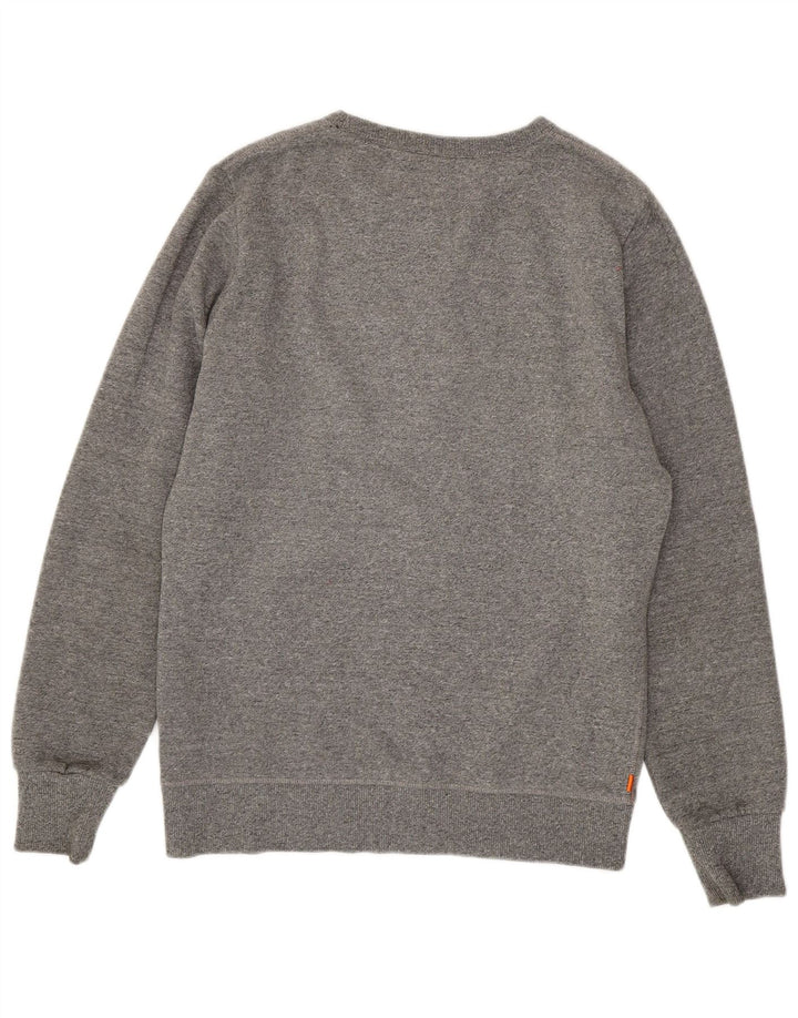 SUPERDRY Sweat-Shirt Graphique Homme Grand Gris Moucheté Coton