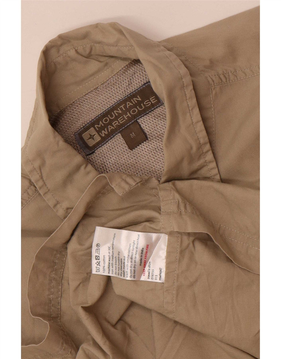 Mountain Warehouse Chemise Regular Fit Homme Coton Kaki Moyen