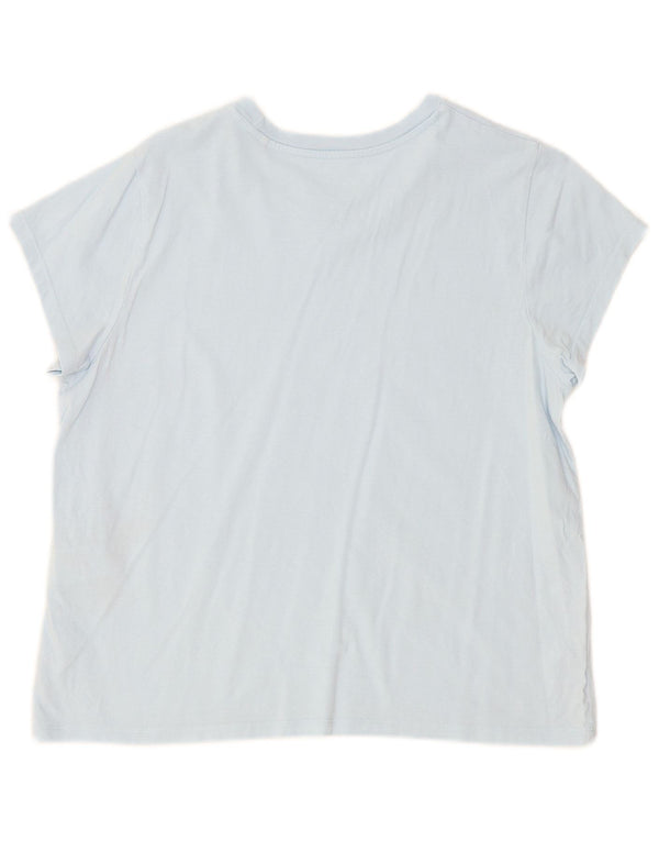Levi's T-Shirt Graphique Femme UK 18 XL Bleu Floral Coton