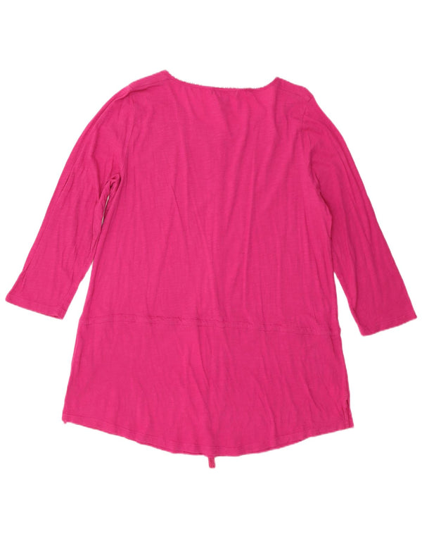 Ralph Lauren Womens Long Sleeve Tunic Top UK 18 XL Pink Cotton